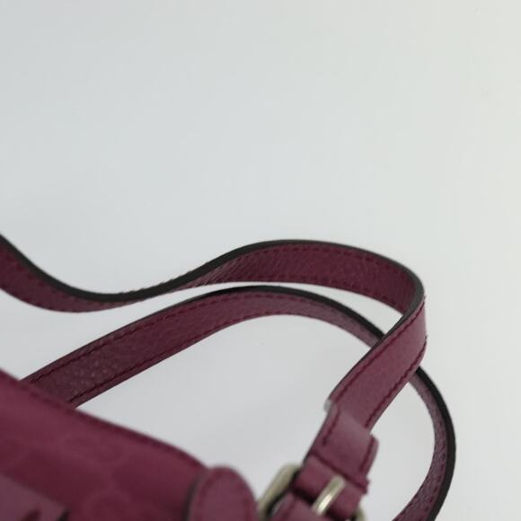 GUCCI GG Canvas Guccissima Hand Bag Nylon Pink Silver - Picture 8 of 16